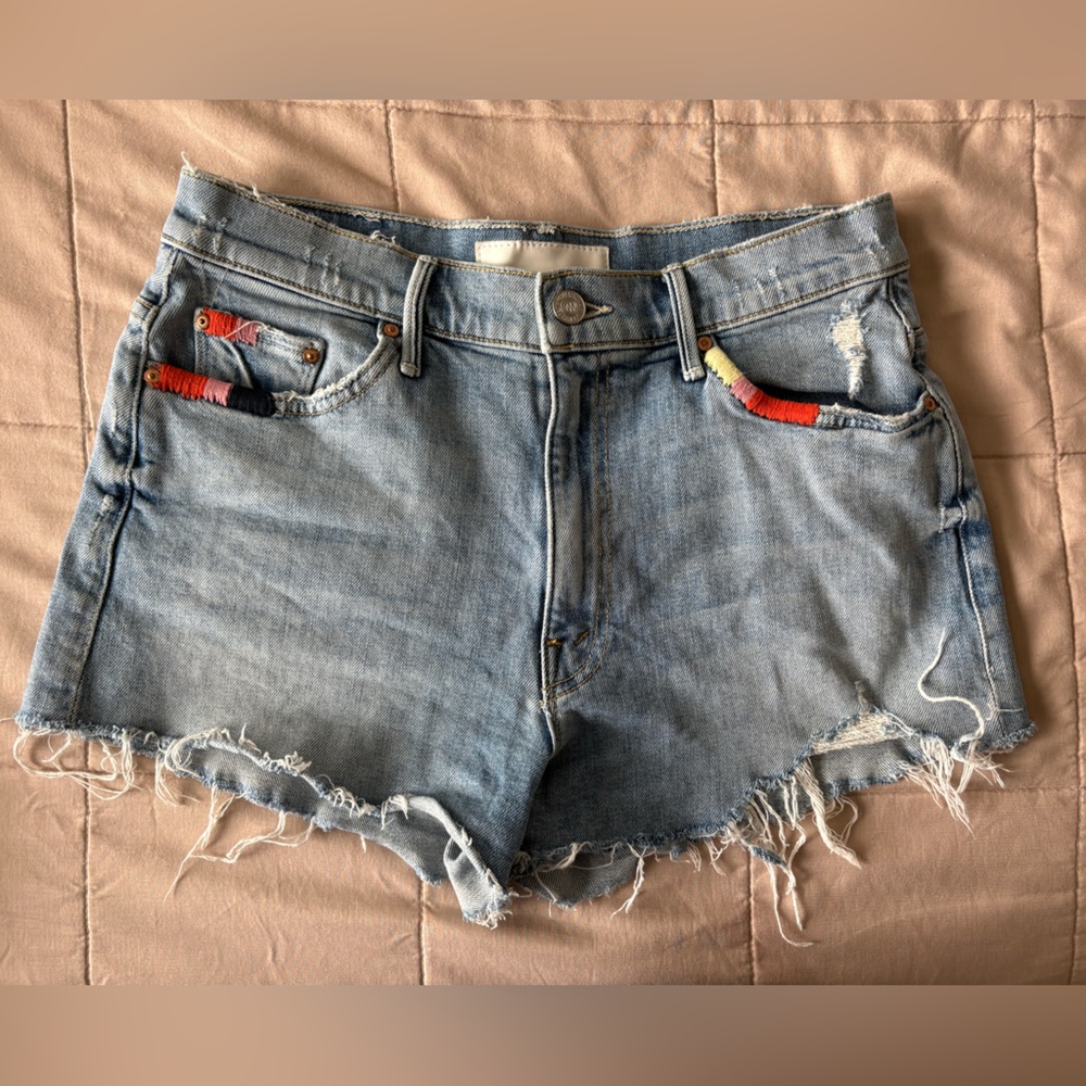 MOTHER Tomcat Distressed Shorts